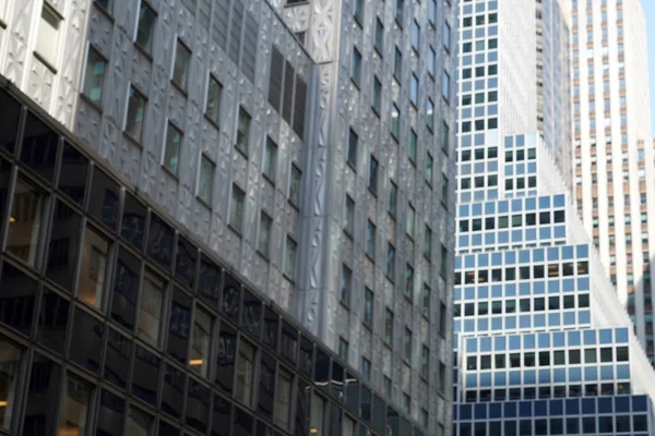 New York Skyskrapor Visa Nerifrån Och Upp Visa — Stockfoto