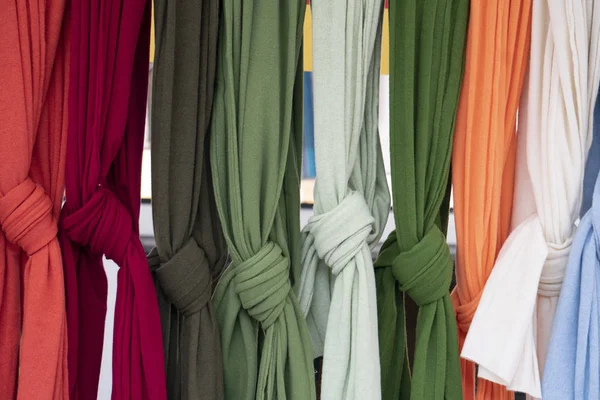 Wollen Zijden Sjaal Pashmina Markt — Stockfoto