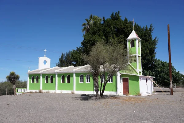 Eglise Verte Blanche Mission Santa Ros Baja California Sur — Photo