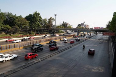 Mexico City, Meksika - 3 Şubat 2019 - Meksika metropolis nüfuslu mexico city sokak vardır her gün 25'ten fazla milyonlar ile bir trafik sıkışması