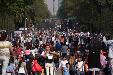 Mexico City, 3 Şubat 2019 - Chapultepec Batı yarımküresinin en büyük şehir parklarından biridir. Her Pazar yerel Meksika binlerce kalabalık Kalesi ve Hayvanat Bahçesi