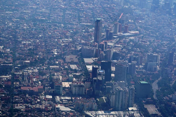 Mexiko Stadt Luftaufnahme Landschaft Aus Dem Flugzeug — Stockfoto