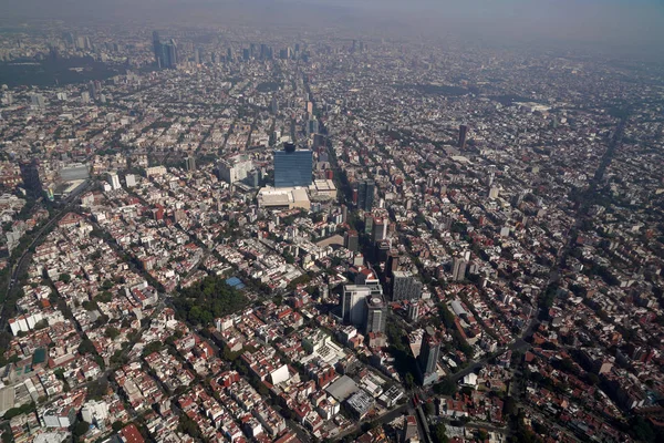 Mexiko Stadt Luftaufnahme Landschaft Aus Dem Flugzeug — Stockfoto