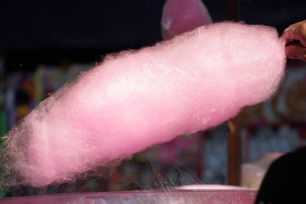 Розовый хлопок крупным планом
