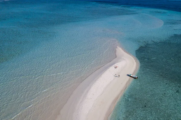 Maldiven Turquoise Water Luchtfoto Panorama Landschap — Stockfoto