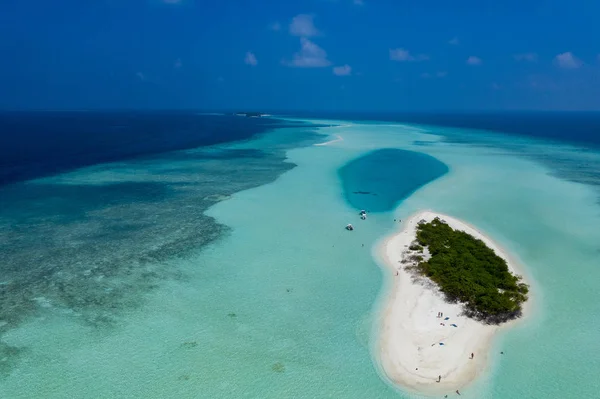 Malediven luchtfoto panorama landschap — Stockfoto