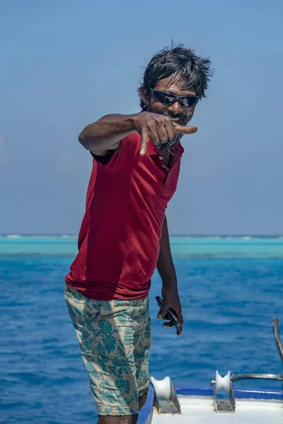 Felice giovane uomo maldiviano ritratto — Foto Stock