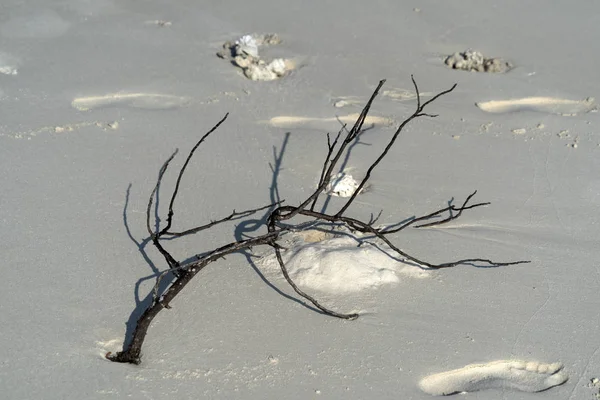 Odpadky na tropickém ostrově ráj písečných pláží — Stock fotografie