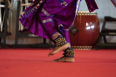 Hindistan geleneksel dans ayak detay