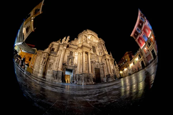 Murcia Kathedrale bei Nacht — Stockfoto