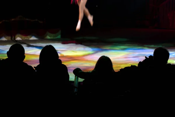 Circus audience silhouette — Stock Photo, Image
