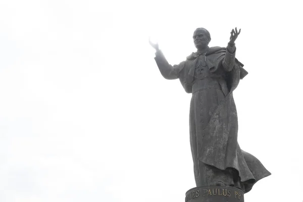 Johannes Paul zweite Papststatue madrid — Stockfoto