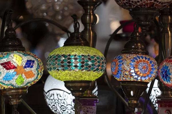 Arabic glass colorful lamp lantern