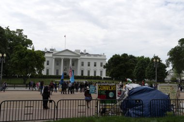 Washington Dc, ABD - 26 Nisan 2019 - Beyaz Saray'da Trump'a Karşı Gösteri