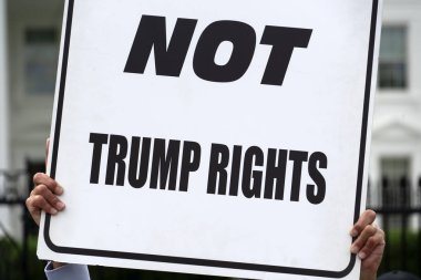 Washington Dc, ABD - 26 Nisan 2019 - Beyaz Saray'da Trump'a Karşı Gösteri