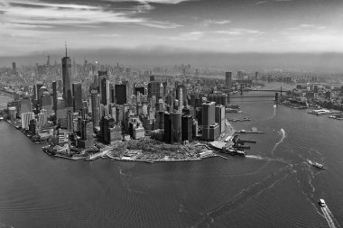 Manhattan New York şehir havadan görünümü