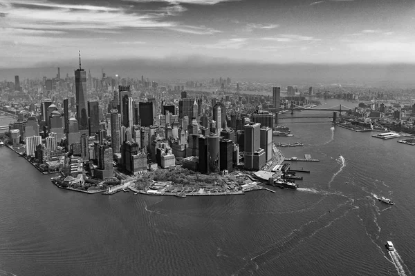Manhattan New York city aerial view — стоковое фото