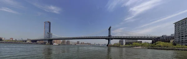 Manhattan vista ponte de dumbo — Fotografia de Stock