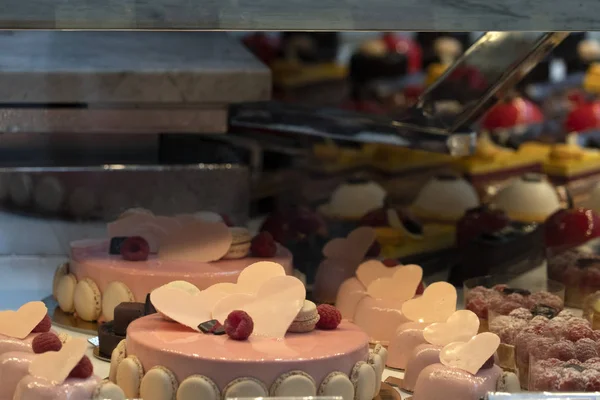 Heart shaped love cake detail — Stock Photo, Image