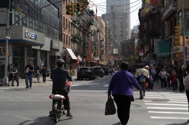 New York, Abd - 5 Mayıs 2019 - Şehir sokakları trafik sıkışıklığı