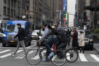 New York, Abd - 5 Mayıs 2019 - Şehir sokakları trafik sıkışıklığı