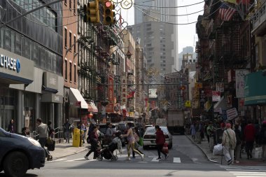 New York, Abd - 5 Mayıs 2019 - Şehir sokakları trafik sıkışıklığı