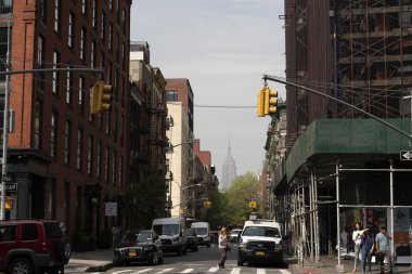 New York, Abd - 5 Mayıs 2019 - Şehir sokakları trafik sıkışıklığı