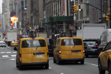 New York, Abd - 5 Mayıs 2019 - Şehir sokakları trafik sıkışıklığı