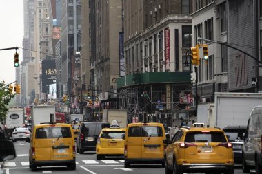 New York, Abd - 5 Mayıs 2019 - Şehir sokakları trafik sıkışıklığı