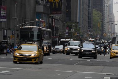 New York, Abd - 5 Mayıs 2019 - Şehir sokakları trafik sıkışıklığı