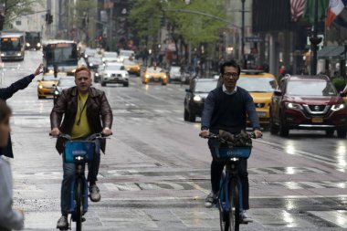 New York, Abd - 5 Mayıs 2019 - Şehir sokakları trafik sıkışıklığı