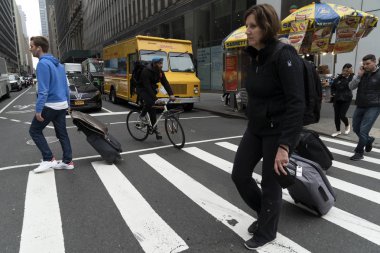New York, Abd - 5 Mayıs 2019 - Şehir sokakları trafik sıkışıklığı