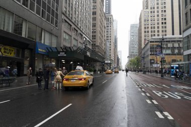 New York, Abd - 5 Mayıs 2019 - Şehir sokakları trafik sıkışıklığı