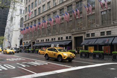 New York, Abd - 5 Mayıs 2019 - Şehir sokakları trafik sıkışıklığı