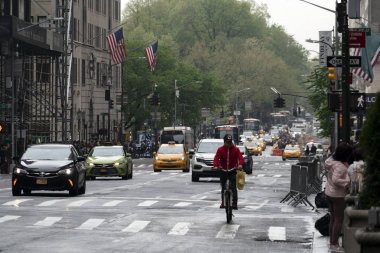 New York, Abd - 5 Mayıs 2019 - Şehir sokakları trafik sıkışıklığı