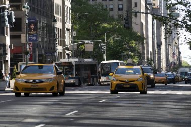New York, Abd - 5 Mayıs 2019 - Şehir sokakları trafik sıkışıklığı