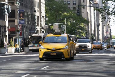 New York, Abd - 5 Mayıs 2019 - Şehir sokakları trafik sıkışıklığı