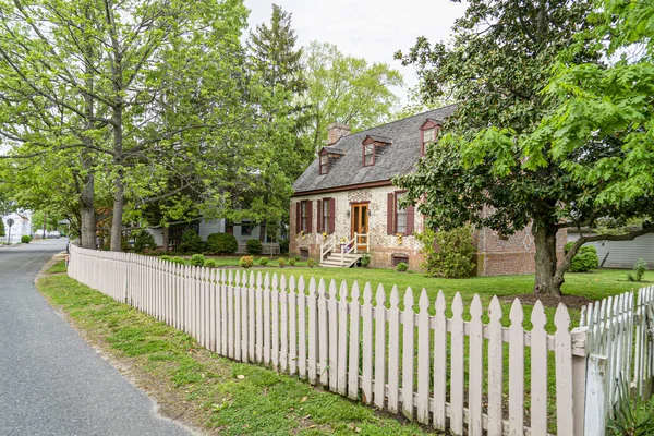 1-й Мишаэлс деревня Maryland старые исторические дома — стоковое фото