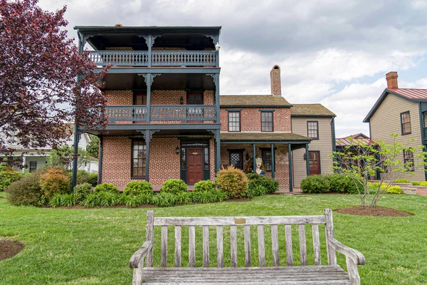 St Michaels Village Maryland oude historische huizen — Stockfoto