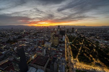 Mexico city havadan görünüm panoraması