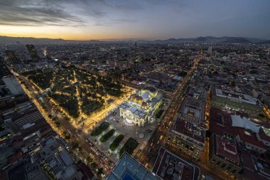 Mexico city havadan görünüm panoraması