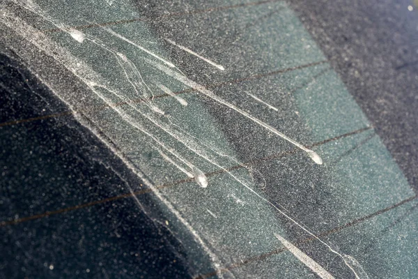 Deserto sabbia sporca finestra di vetro auto — Foto Stock