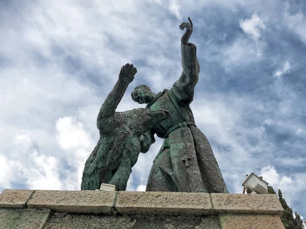 Socha svatého Františka v Monterosso — Stock fotografie