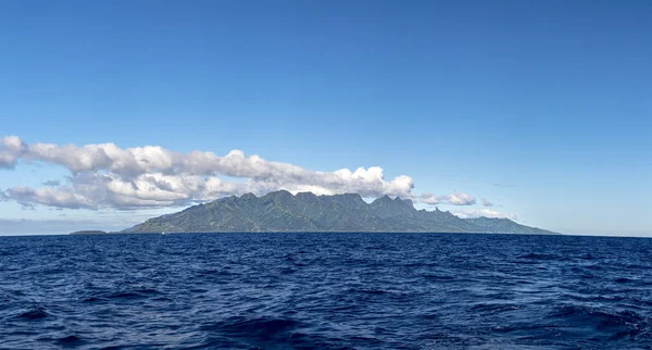 Moorea île Polynésie française lagune vue aérienne — Photo