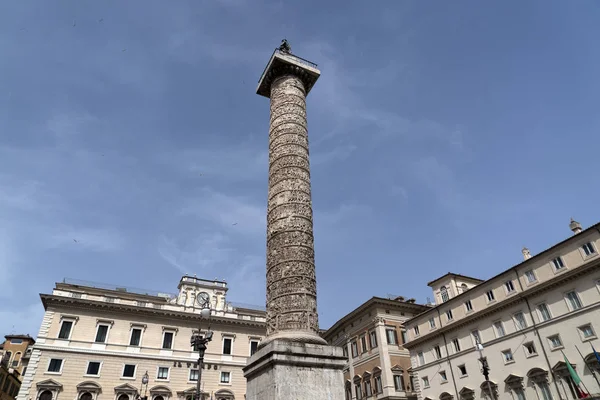 Kolumna Marco Aurelio w Rzymie Piazza Colonna Place — Zdjęcie stockowe