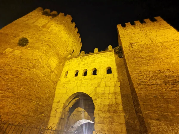 Claudius emperor Rome walls at night — Stock Photo, Image