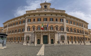 Parliament building Montecitorio palace in Rome clipart