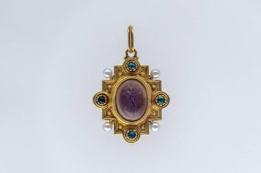 Etrüsk tarzı altın necklage kolye detay