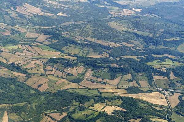 拉齐奥地区养殖田山鸟瞰图 — 图库照片