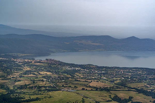 Bracciano see italien luftbild — Stockfoto